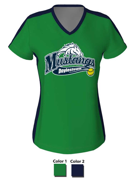 Quick Ship - "Bullet" Custom Sublimated Cap Sleeve Softball Jersey Quick Ship Jerseys - 5 Days All Sports Uniforms