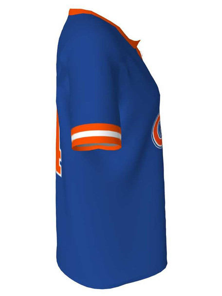 Quick Ship - "Slugger 2" Custom Sublimated 2 Button Softball Jersey Quick Ship Jerseys - 5 Days All Sports Uniforms