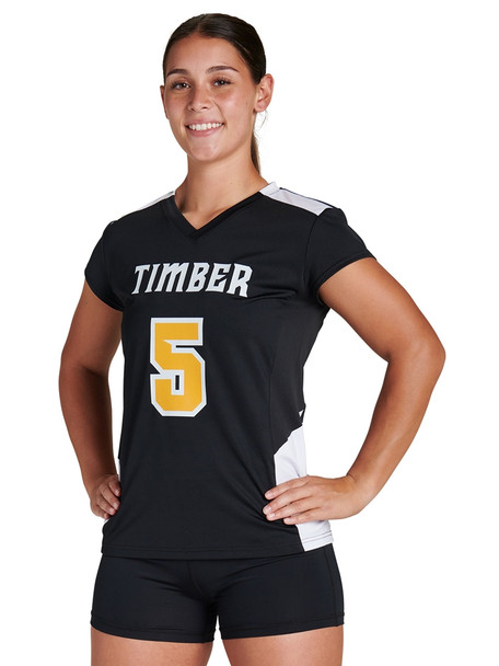 Womens/Girls "Rotation" Volleyball Uniform Set with Tight Fit Shorts