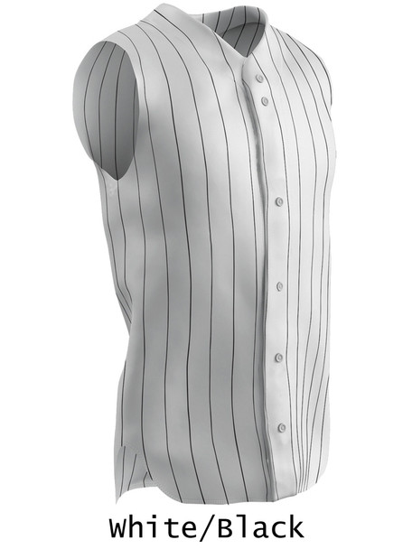Youth "Sleeveless Yankee Pinstripe" Button Front Baseball Jersey