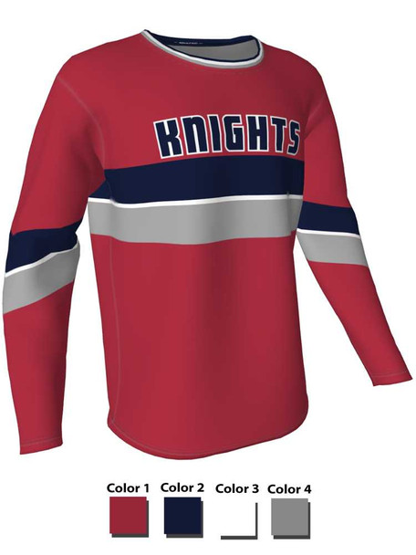 Quick Ship - Unisex "Detroit" Custom Sublimated Shooting Shirt Long Sleeve Sublimated Shooting Shirts All Sports Uniforms