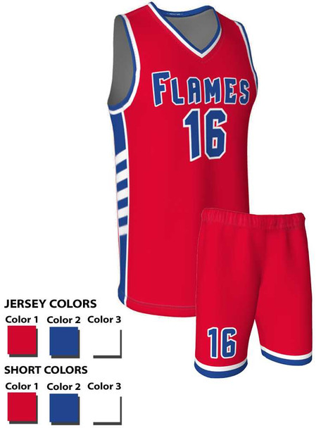 Quick Ship - Adult/Youth "Buck" Custom Sublimated Basketball Uniform Quick Ship Adult Non-Reversible Basketball All Sports Uniforms