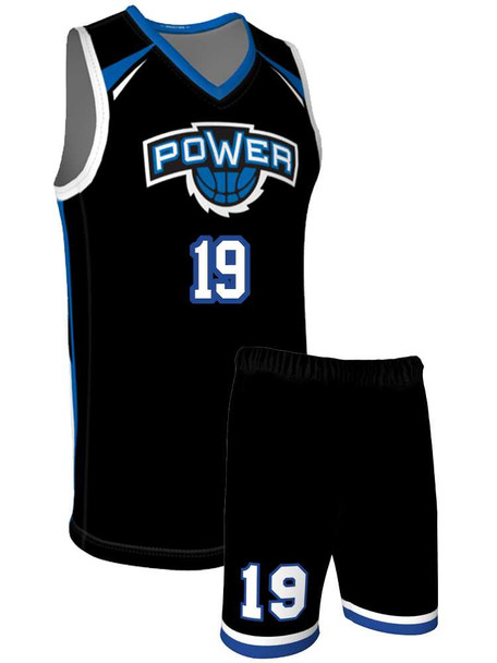 Quick Ship - Adult/Youth "Vertical" Custom Sublimated Basketball Uniform Quick Ship Adult Non-Reversible Basketball All Sports Uniforms