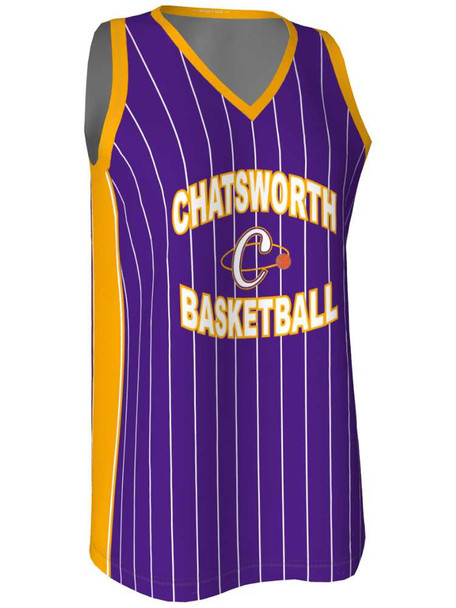 Quick Ship - Womens/Girls "Spellbound" Custom Sublimated Basketball Uniform Quick Ship Womens Non-Reversible Basketball All Sports Uniforms