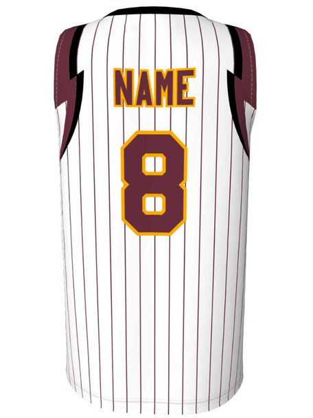 Quick Ship - Womens/Girls "Thunder" Custom Sublimated Basketball Uniform Quick Ship Womens Non-Reversible Basketball All Sports Uniforms