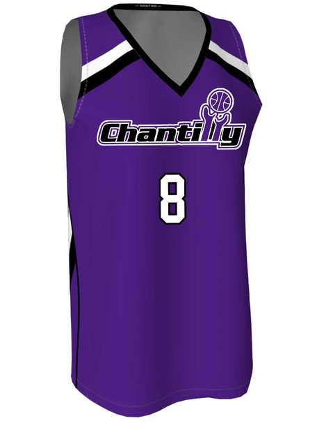 Quick Ship - Womens/Girls "Top of Key" Custom Sublimated Basketball Uniform Quick Ship Womens Non-Reversible Basketball All Sports Uniforms