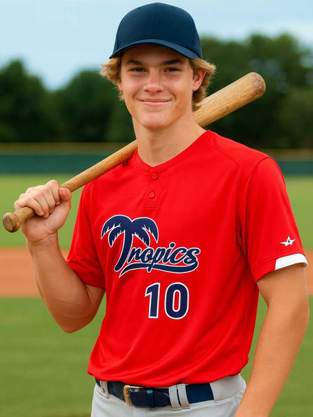 Adult "Potential" Two-Button Baseball Jersey Adult 2 Buttons All Sports Uniforms