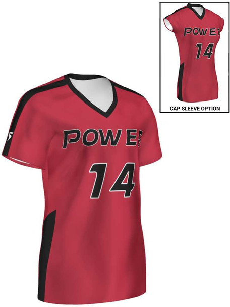 Saver Series - "Borderline" Short or Cap Sleeve Custom Sublimated Volleyball Jersey Short & Cap Sleeve Volleyball Jerseys All Sports Uniforms