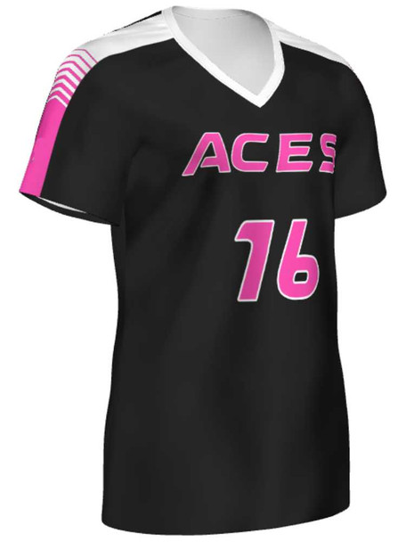 Saver Series - "Pipe Set" Short or Cap Sleeve Custom Sublimated Volleyball Jersey Short & Cap Sleeve Volleyball Jerseys All Sports Uniforms