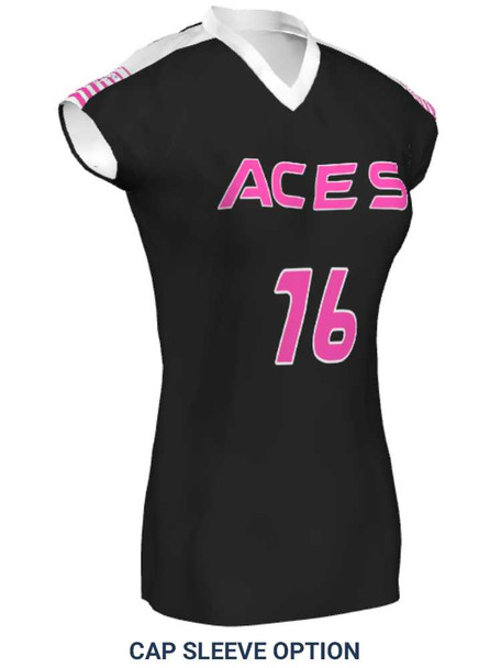 Saver Series - "Pipe Set" Short or Cap Sleeve Custom Sublimated Volleyball Jersey Short & Cap Sleeve Volleyball Jerseys All Sports Uniforms