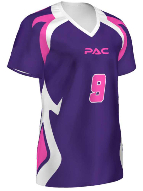 Saver Series - "Double Block" Short or Cap Sleeve Custom Sublimated Volleyball Jersey Short & Cap Sleeve Volleyball Jerseys All Sports Uniforms