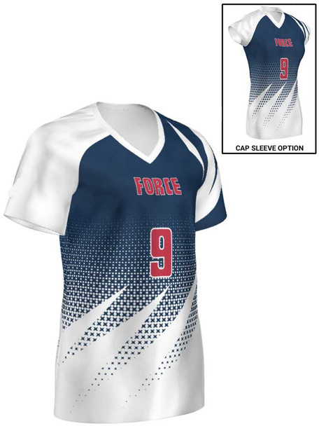 Saver Series - "Spike" Short or Cap Sleeve Custom Sublimated Volleyball Jersey Short & Cap Sleeve Volleyball Jerseys All Sports Uniforms