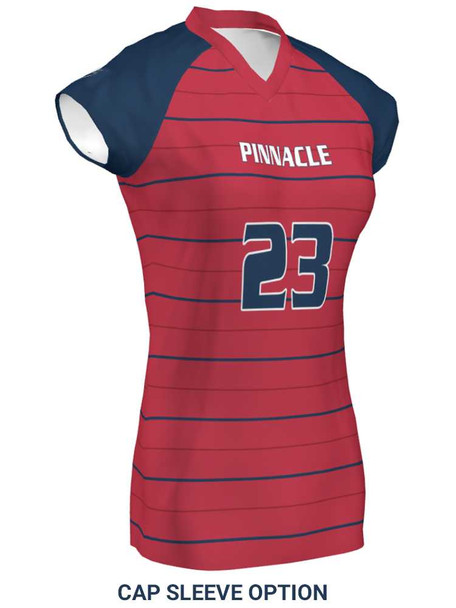 Saver Series - "Tape Shot" Short or Cap Sleeve Custom Sublimated Volleyball Jersey Short & Cap Sleeve Volleyball Jerseys All Sports Uniforms