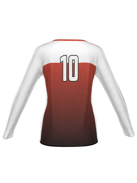 Quick Ship "Ombre" Custom Sublimated Volleyball Jersey Quick Ship - Long Sleeve Volleyball Jerseys All Sports Uniforms