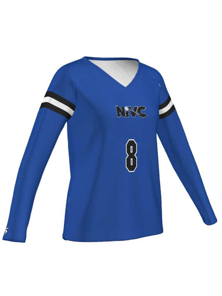 Quick Ship "Hit" Custom Sublimated Volleyball Jersey Quick Ship - Long Sleeve Volleyball Jerseys All Sports Uniforms