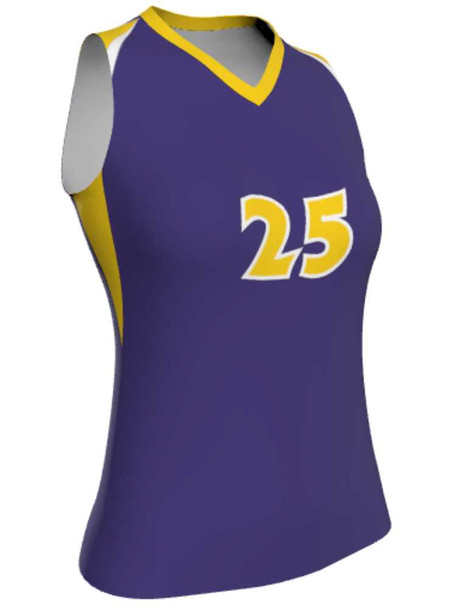 Saver Series - "Sideout 2" Sleeveless Custom Sublimated Volleyball Jersey Sleeveless Volleyball Jerseys All Sports Uniforms
