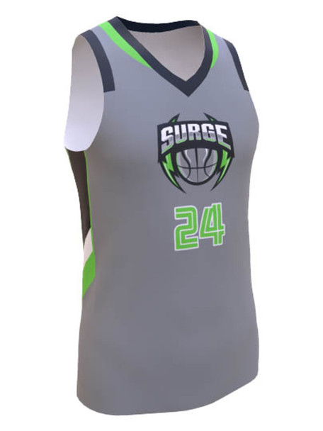 Quick Ship - Adult/Youth "Charge" Custom Sublimated Reversible Basketball Uniform