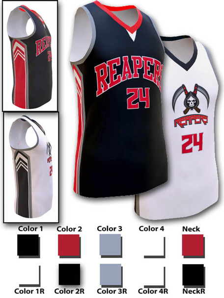 Quick Ship - Adult/Youth "Husky" Custom Sublimated Reversible Basketball Uniform