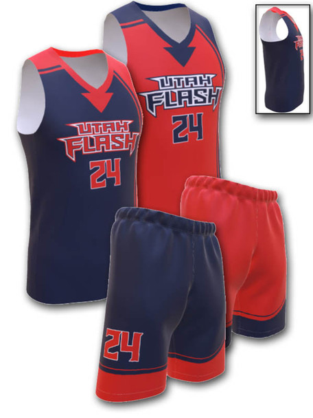 Quick Ship - Womens/Girls "Arsenal" Custom Sublimated Reversible Basketball Uniform