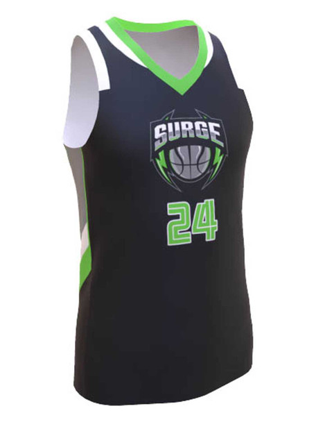 Quick Ship - Womens/Girls "Charge" Custom Sublimated Reversible Basketball Uniform Quick Ship Womens Reversible Basketball All Sports Uniforms