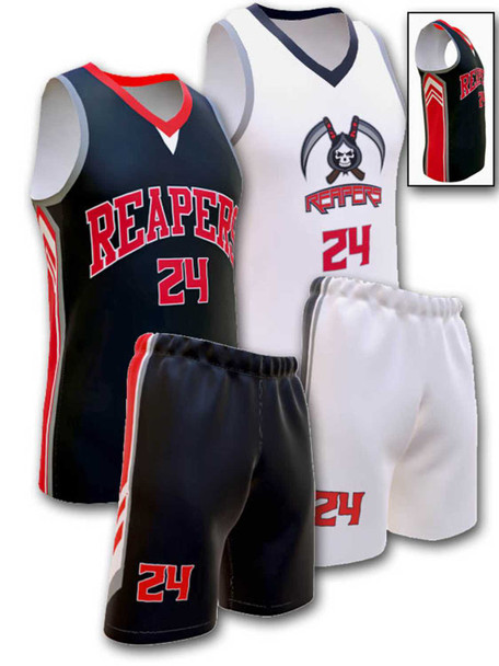 Quick Ship - Womens/Girls "Husky" Custom Sublimated Reversible Basketball Uniform Quick Ship Womens Reversible Basketball All Sports Uniforms