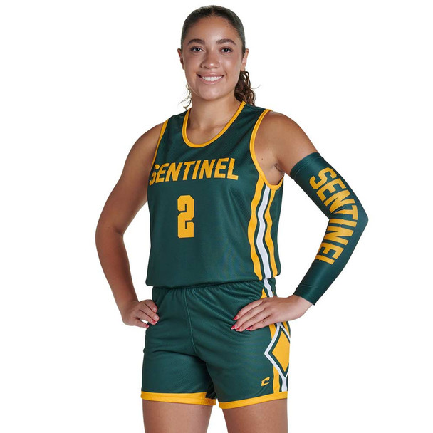 Quick Ship - Womens/Girls "Bullseye Gradient" Custom Sublimated Reversible Basketball Uniform Quick Ship Womens Reversible Basketball All Sports Uniforms