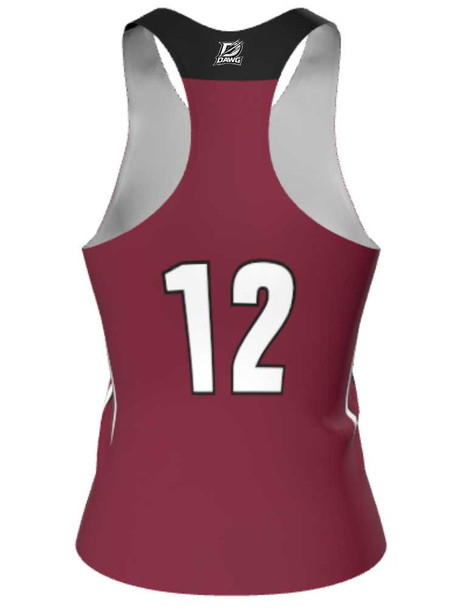 Dawg - Ladies/Girls "Bite Back" Custom Sublimated Reversible Lacrosse Pinnie Ladies Reversible Pinnies All Sports Uniforms