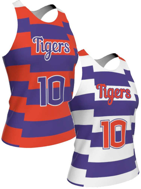 Dawg - Ladies/Girls "First Strike" Custom Sublimated Reversible Lacrosse Pinnie Ladies Reversible Pinnies All Sports Uniforms