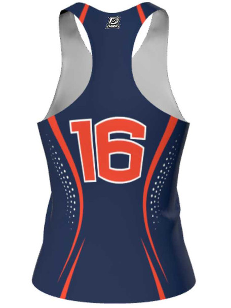 Dawg - Ladies/Girls "No Mercy" Custom Sublimated Reversible Lacrosse Pinnie Ladies Reversible Pinnies All Sports Uniforms