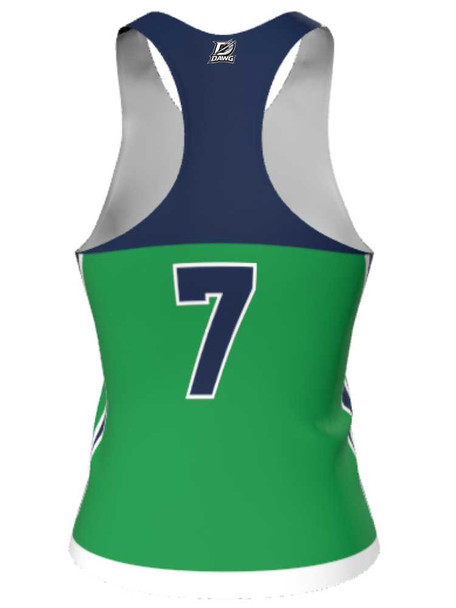Dawg - Ladies/Girls "Earned" Custom Sublimated Reversible Lacrosse Pinnie Ladies Reversible Pinnies All Sports Uniforms