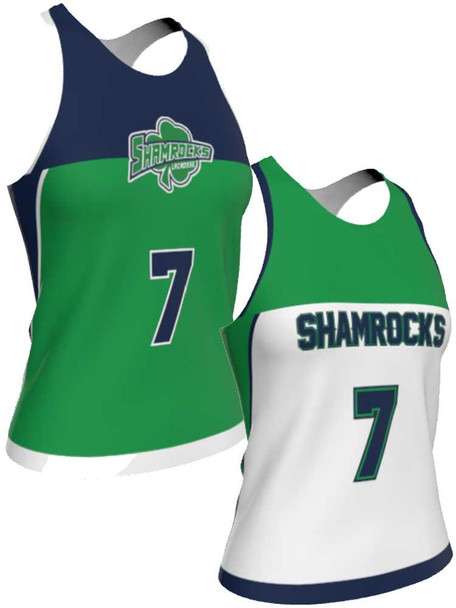 Dawg - Ladies/Girls "Earned" Custom Sublimated Reversible Lacrosse Pinnie Ladies Reversible Pinnies All Sports Uniforms