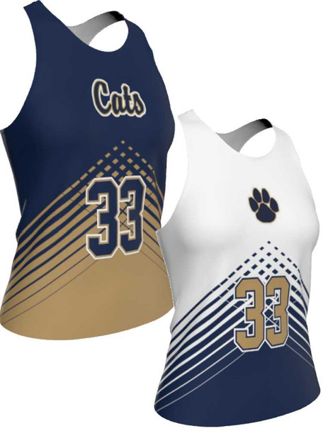 Dawg - Ladies/Girls "Fighter" Custom Sublimated Reversible Lacrosse Pinnie Ladies Reversible Pinnies All Sports Uniforms