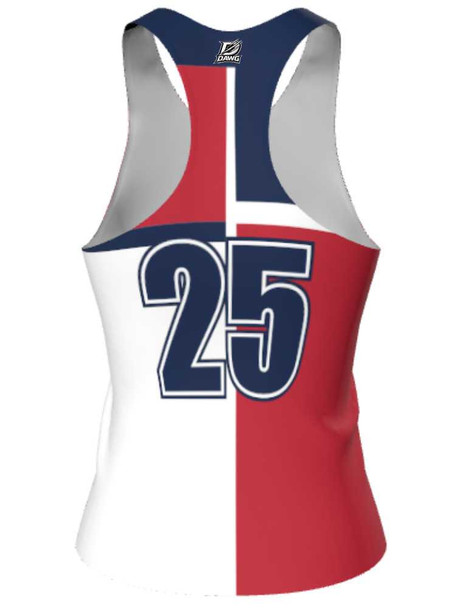 Dawg - Ladies/Girls "Breakaway" Custom Sublimated Reversible Lacrosse Pinnie Ladies Reversible Pinnies All Sports Uniforms