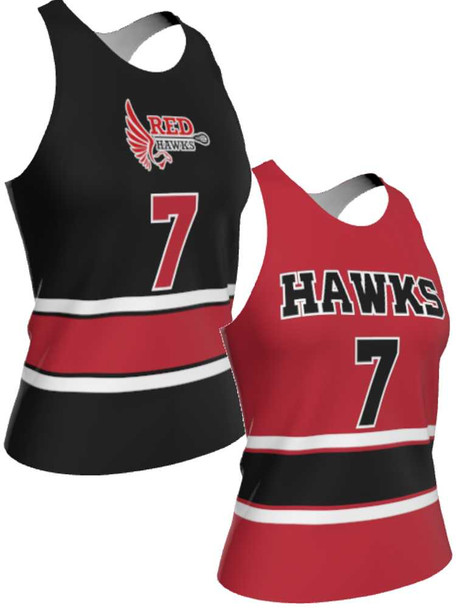 Dawg - Ladies/Girls "Fast Lane" Custom Sublimated Reversible Lacrosse Pinnie Ladies Reversible Pinnies All Sports Uniforms