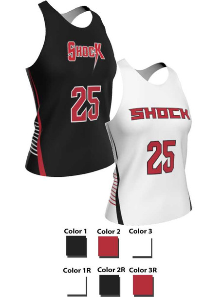 Dawg - Ladies/Girls "War Ready" Custom Sublimated Reversible Lacrosse Pinnie Ladies Reversible Pinnies All Sports Uniforms