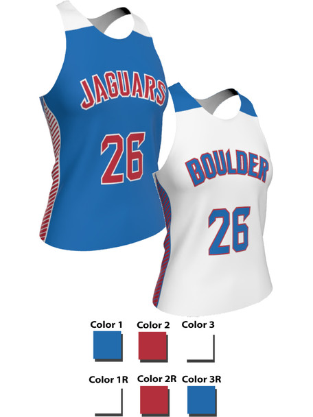 Dawg - Ladies/Girls "Battle Tested" Custom Sublimated Reversible Lacrosse Pinnie