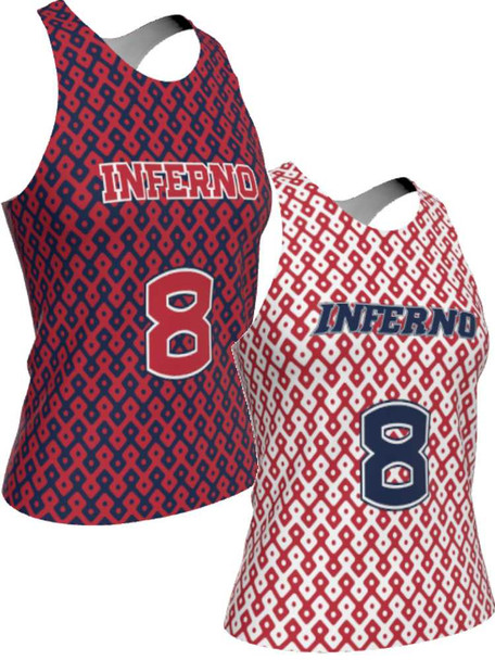 Dawg - Ladies/Girls "Night Hunt" Custom Sublimated Reversible Lacrosse Pinnie Ladies Reversible Pinnies All Sports Uniforms