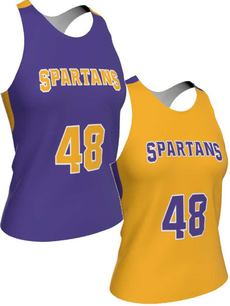 Dawg - Ladies/Girls "Bloodline" Custom Sublimated Reversible Lacrosse Pinnie Ladies Reversible Pinnies All Sports Uniforms