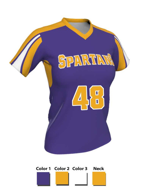 Dawg - Ladies/Girls "Bloodline" Custom Sublimated Short Sleeve Lacrosse Game Jersey Ladies Non-Reversible Jerseys All Sports Uniforms