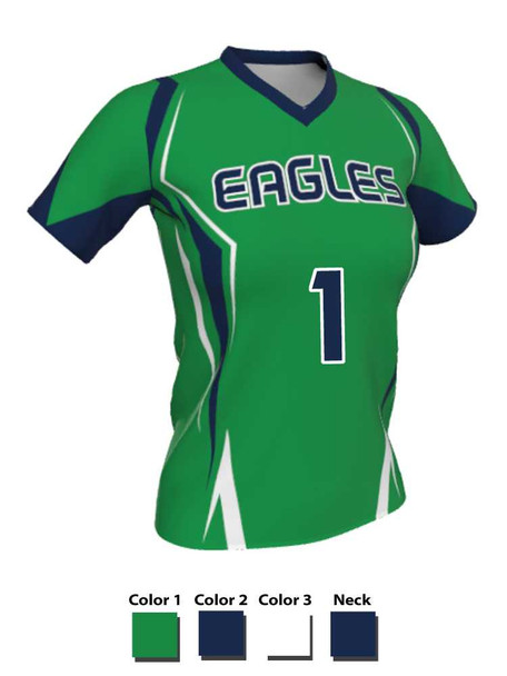 Dawg - Ladies/Girls "Full Speed" Custom Sublimated Short Sleeve Lacrosse Game Jersey Ladies Non-Reversible Jerseys All Sports Uniforms