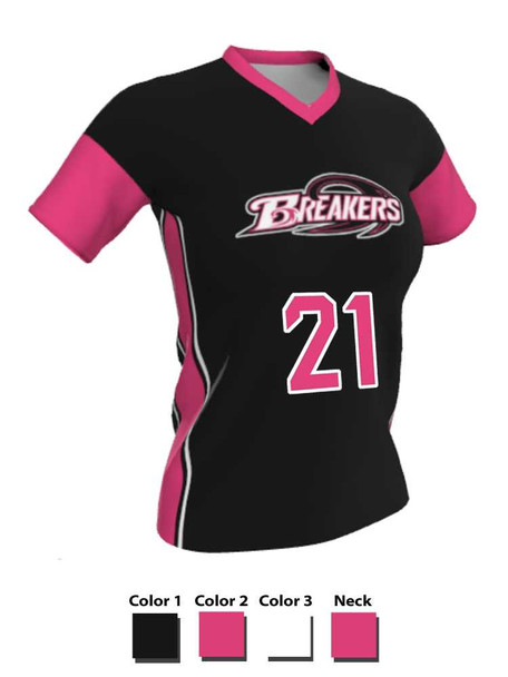 Dawg - Ladies/Girls "Relentless" Custom Sublimated Short Sleeve Lacrosse Game Jersey Ladies Non-Reversible Jerseys All Sports Uniforms