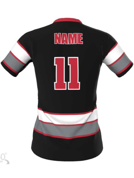 Dawg - Ladies/Girls "Top Dawg" Custom Sublimated Short Sleeve Lacrosse Game Jersey Ladies Non-Reversible Jerseys All Sports Uniforms