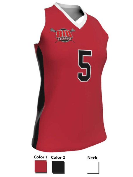 Dawg - Ladies/Girls "Blackout" Custom Sublimated Racerback Lacrosse Game Jersey Racerback All Sports Uniforms