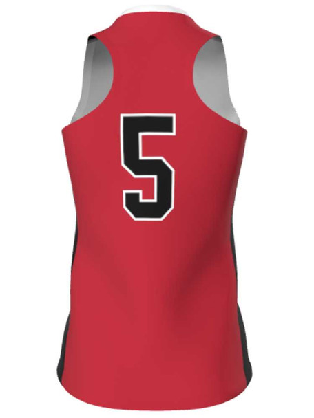 Dawg - Ladies/Girls "Blackout" Custom Sublimated Racerback Lacrosse Game Jersey Racerback All Sports Uniforms