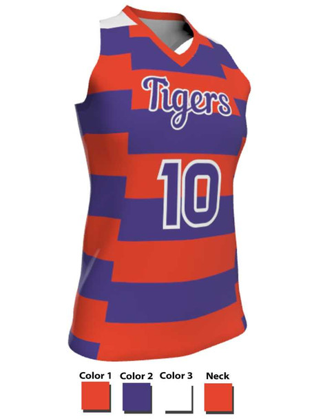 Dawg - Ladies/Girls "First Strike" Custom Sublimated Racerback Lacrosse Game Jersey Racerback All Sports Uniforms