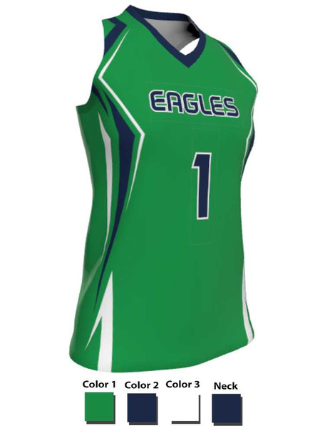 Dawg - Ladies/Girls "Full Speed" Custom Sublimated Racerback Lacrosse Game Jersey Racerback All Sports Uniforms