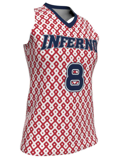 Dawg - Ladies/Girls "Night Hunt" Custom Sublimated Racerback Lacrosse Game Jersey Racerback All Sports Uniforms