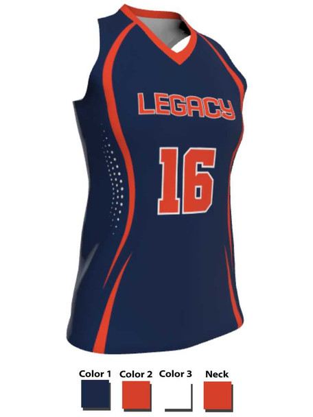 Dawg - Ladies/Girls "No Mercy" Custom Sublimated Racerback Lacrosse Game Jersey Racerback All Sports Uniforms