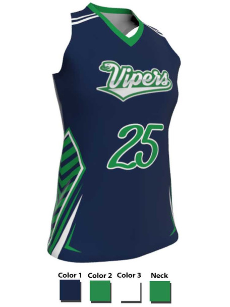 Dawg - Ladies/Girls "Pack Leader" Custom Sublimated Racerback Lacrosse Game Jersey Racerback All Sports Uniforms