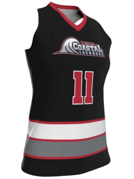 Dawg - Ladies/Girls "Top Dawg" Custom Sublimated Racerback Lacrosse Game Jersey Racerback All Sports Uniforms